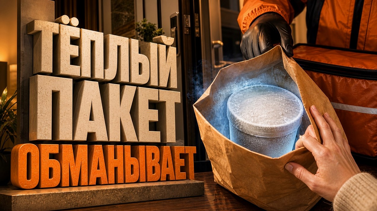 Пакет тёплый. Почему мороженое внутри ещё твёрдое?