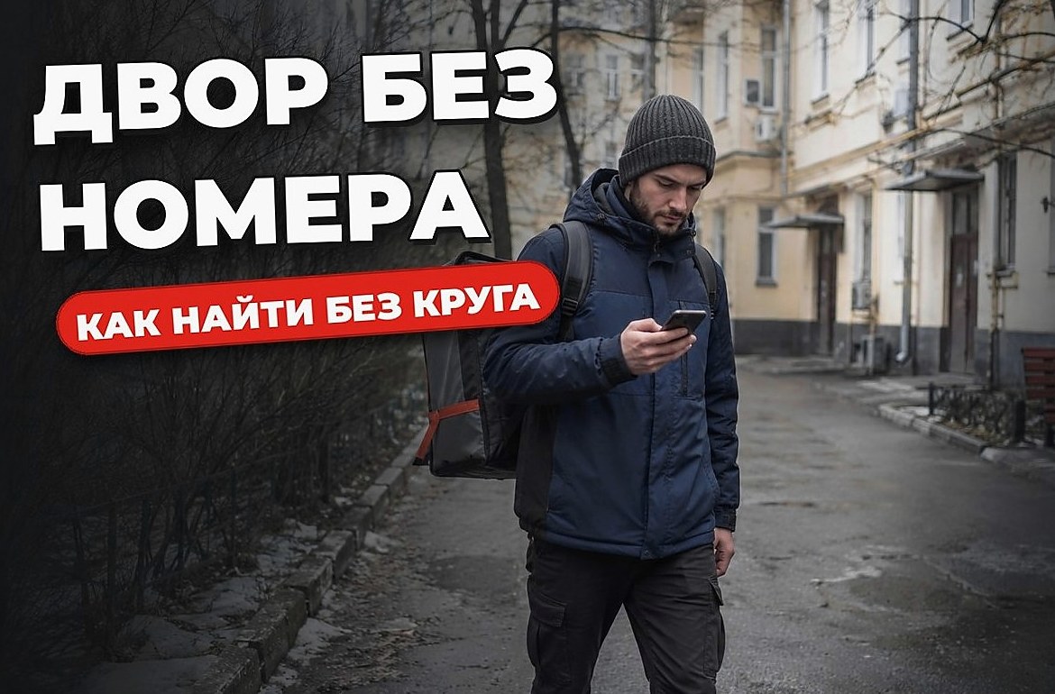 Как курьеру найти двор, если на адресе нет номера