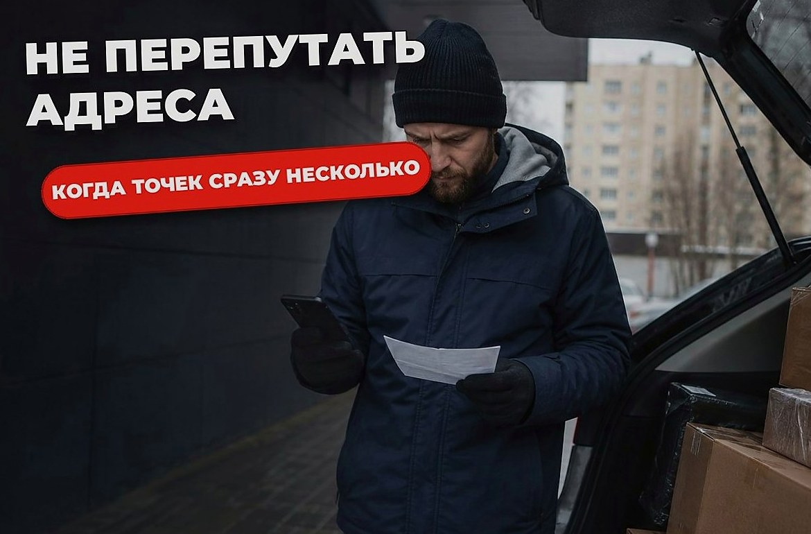 Как не перепутать адреса при нескольких выдачах