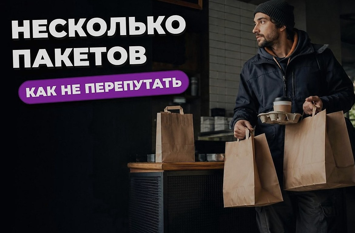 Как забирать несколько пакетов на одном заказе