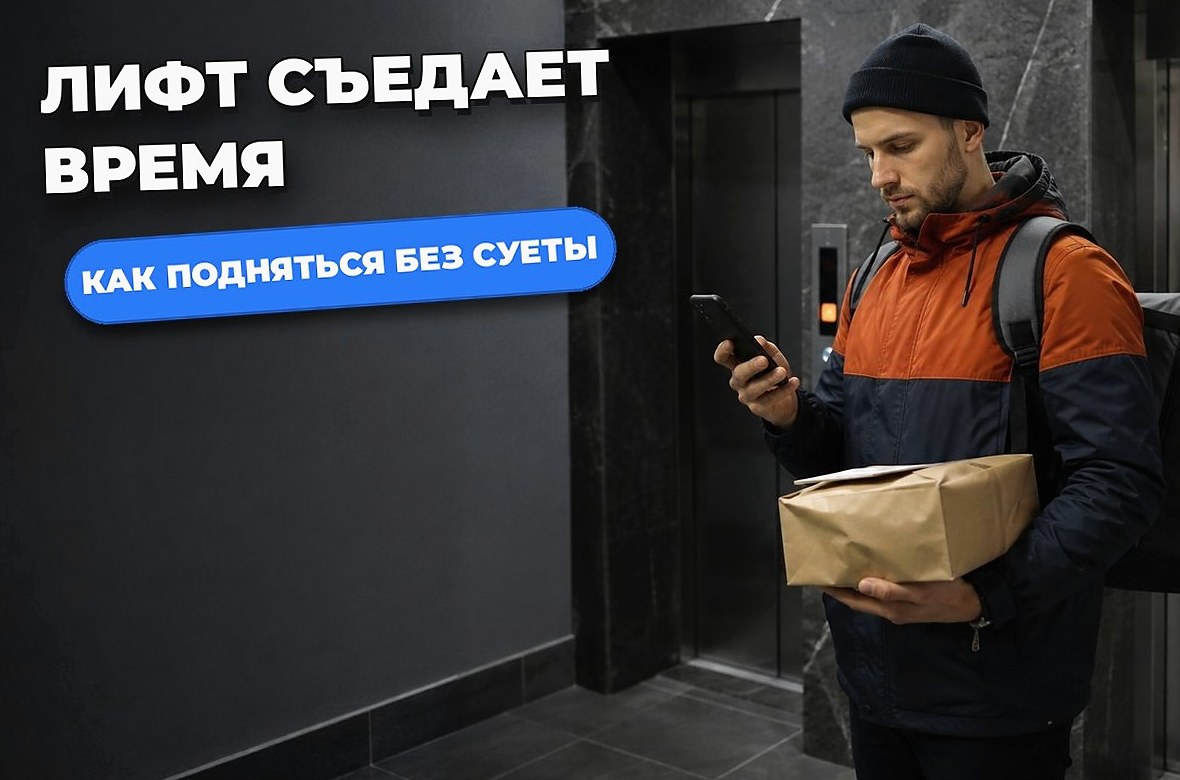 Как курьеру пользоваться лифтом в доме и не терять время