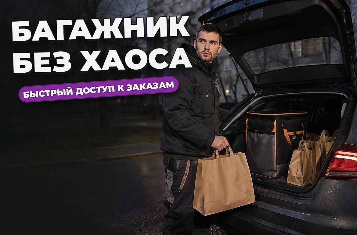 Как держать свободный проход в багажнике курьера