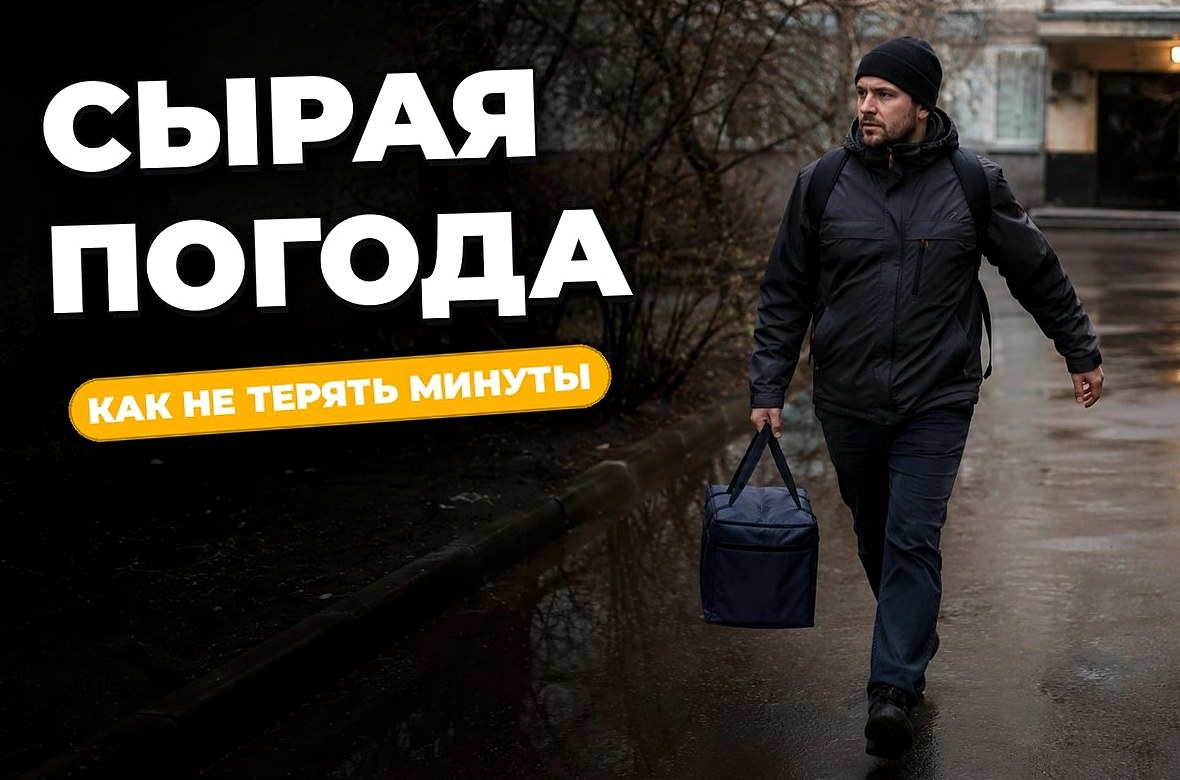 Курьер в сырой погоде: как сохранить темп и не зависнуть на мелочах