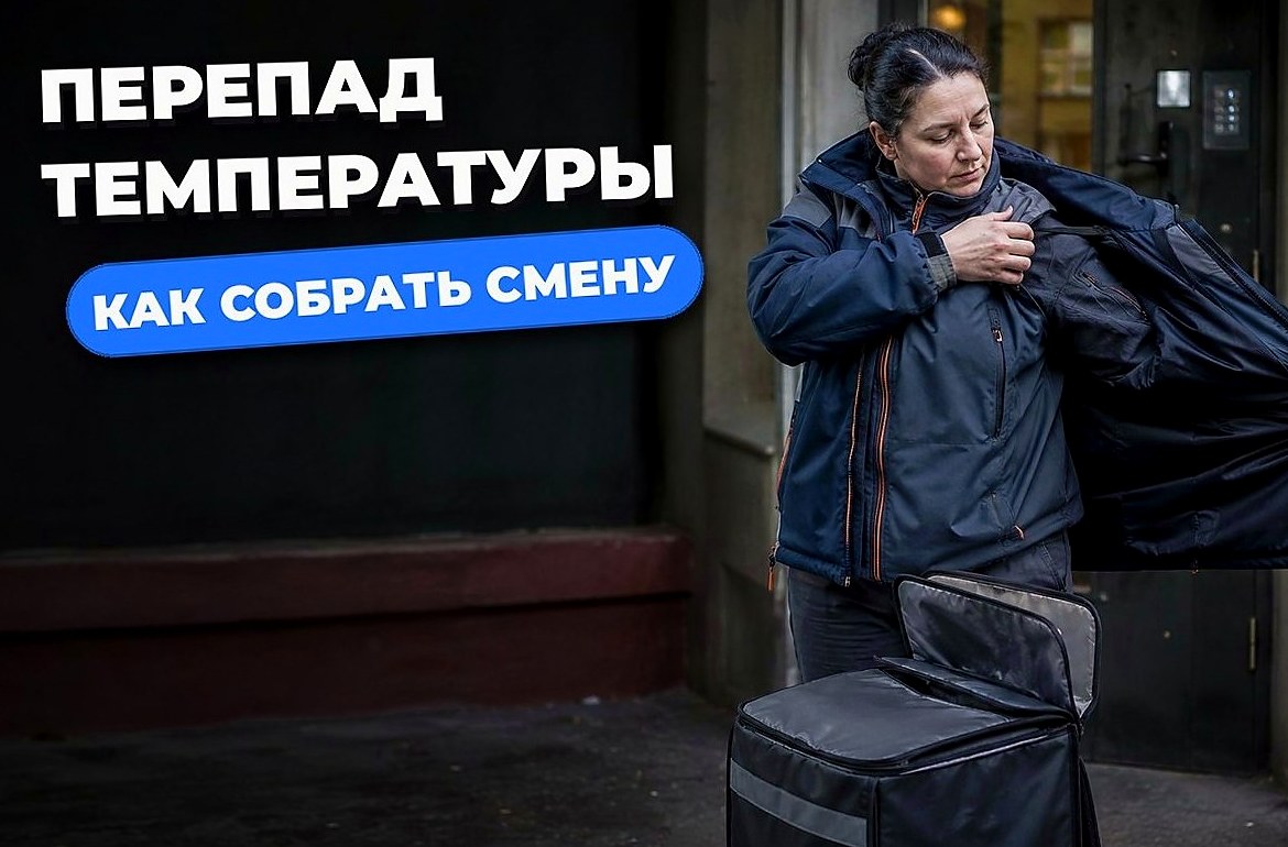 Курьер и резкая смена температуры: как собирать смену без лишней суеты