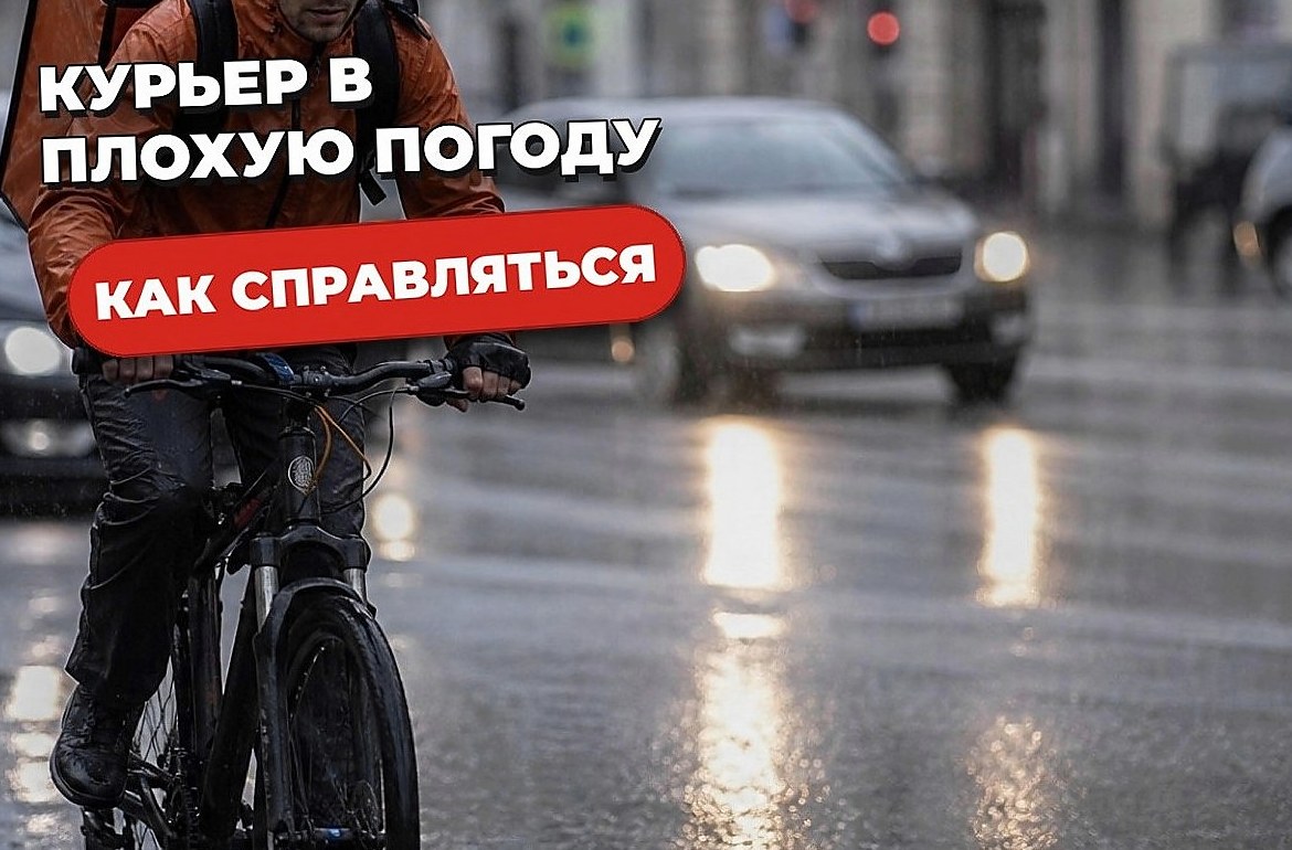 Работа курьером зимой, в дождь и жару: как справляться